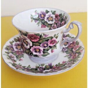 Royal Albert Bone China Teacup and Saucer  Fragrance Series Viola